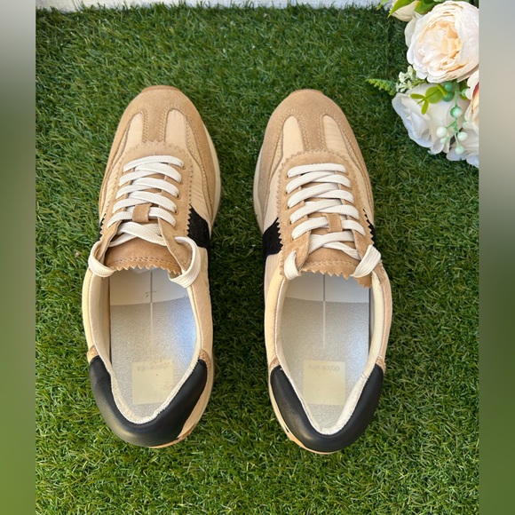 Dolce Vita B.Ntcd Tan Multi Leather Nylo Sneakers women size 9 New - Picture 13 of 17